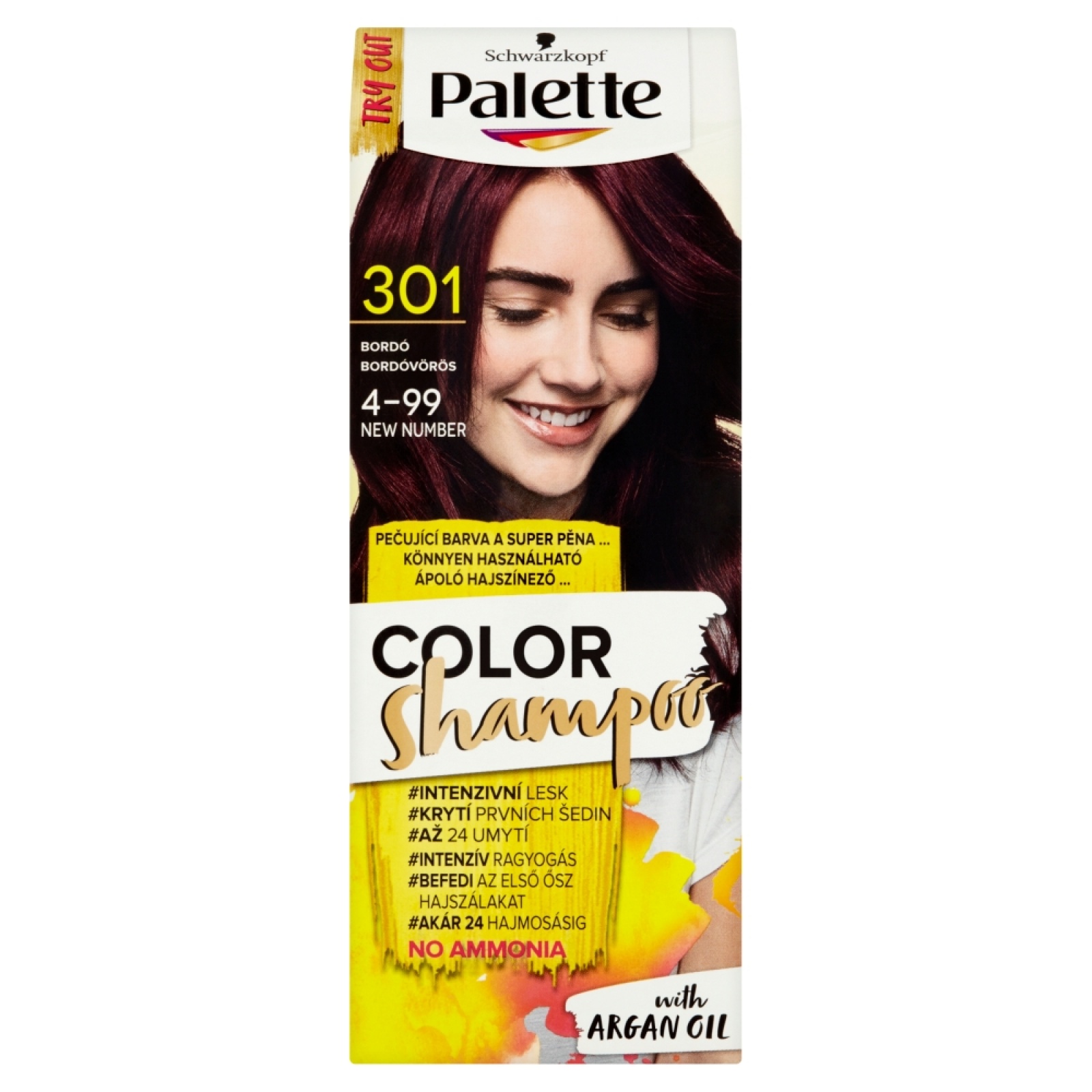 PALETTE Color Shampoo 301/499 bordó 55 Kč