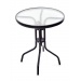 Stolek Happy Green kovov� se sklen�nou deskou, �ern� - Stolek Happy Green kovov� se sklen�nou deskou, �ern�
