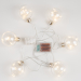 Svteln etz 2m koule 8cm s hvzdami, 6 ks, 30 LED - Svteln etz  koule s hvzdami, vel. 8 cm, 6 ks, 30 LED, asova, tester, 3xAA, USB