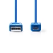 Kabel USB Nedis  A - B (micro), modr, 1metr - Kabel USB Nedis  A - B (micro), modr, 1metr