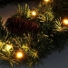 Adventní věnec s osvětlením 40 cm, 15 LED - Vánoční osvětlení Solight věnec, průměr 40cm, 15x LED, IP44, 3x AA, časovač