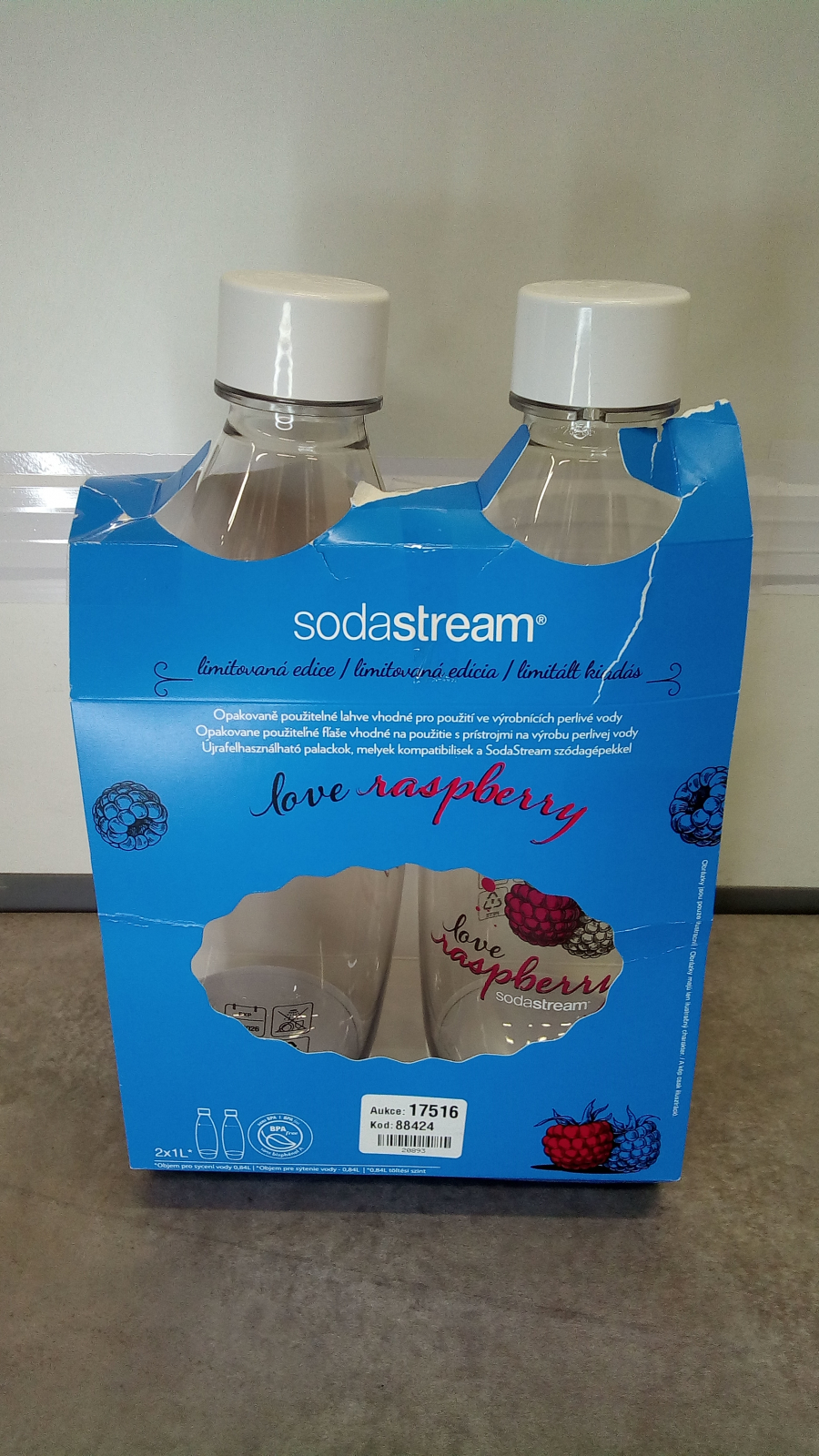 SODASTREAM lahve 1 l DuoPack Fuse Love Raspberry 249 Kč