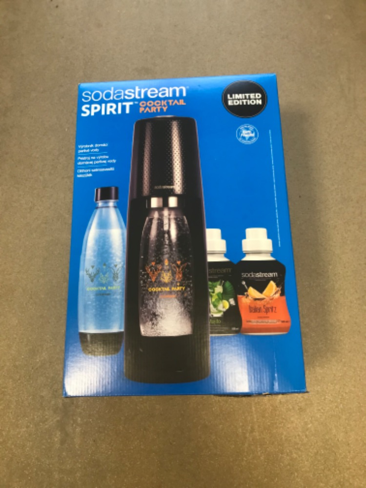 SODASTREAM výrobník sody Spirit Black Cocktail Party MegaPack 1790 Kč