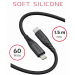 Kabel SWISSTEN  USB-C / Lightning 1,5m 60W Soft Silicone, ern - Kabel SWISSTEN  USB-C / Lightning 1,5m 60W Soft Silicone, ern