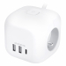 Prodluovk 16A/2m, 3x230V, USB-C, 2xUSB-A "kostka" bl - Prodluovk 2m, 3x230V, USB-C, 2xUSB-A 