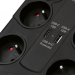 Pepov ochrana 8zs/16A/2m,17W nabjeka USB-C/A ern - Pepov ochrana 8zs/16A/2m,17W nabjeka USB-C/A ern