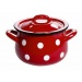 Hrnec s poklic erven puntk prmr 20 cm, 4.5 L smalt - obr