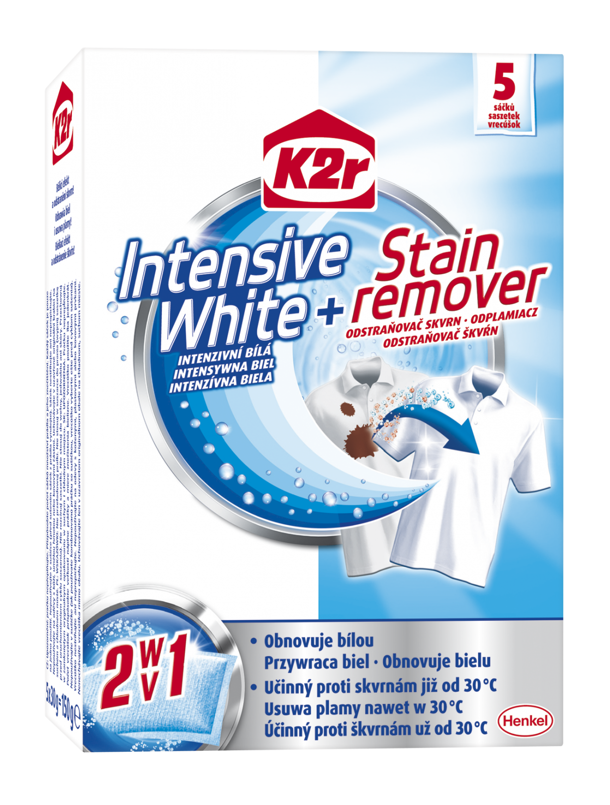 K2R Intensive White + Stain Remover 5 ks 69 Kč