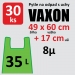 Pytle na odpad Vaxon 35l, 30ks, 8m, zelen s uchy - Pytle na odpad Vaxon 35l, 30ks, 8 mi, zelen s uchy