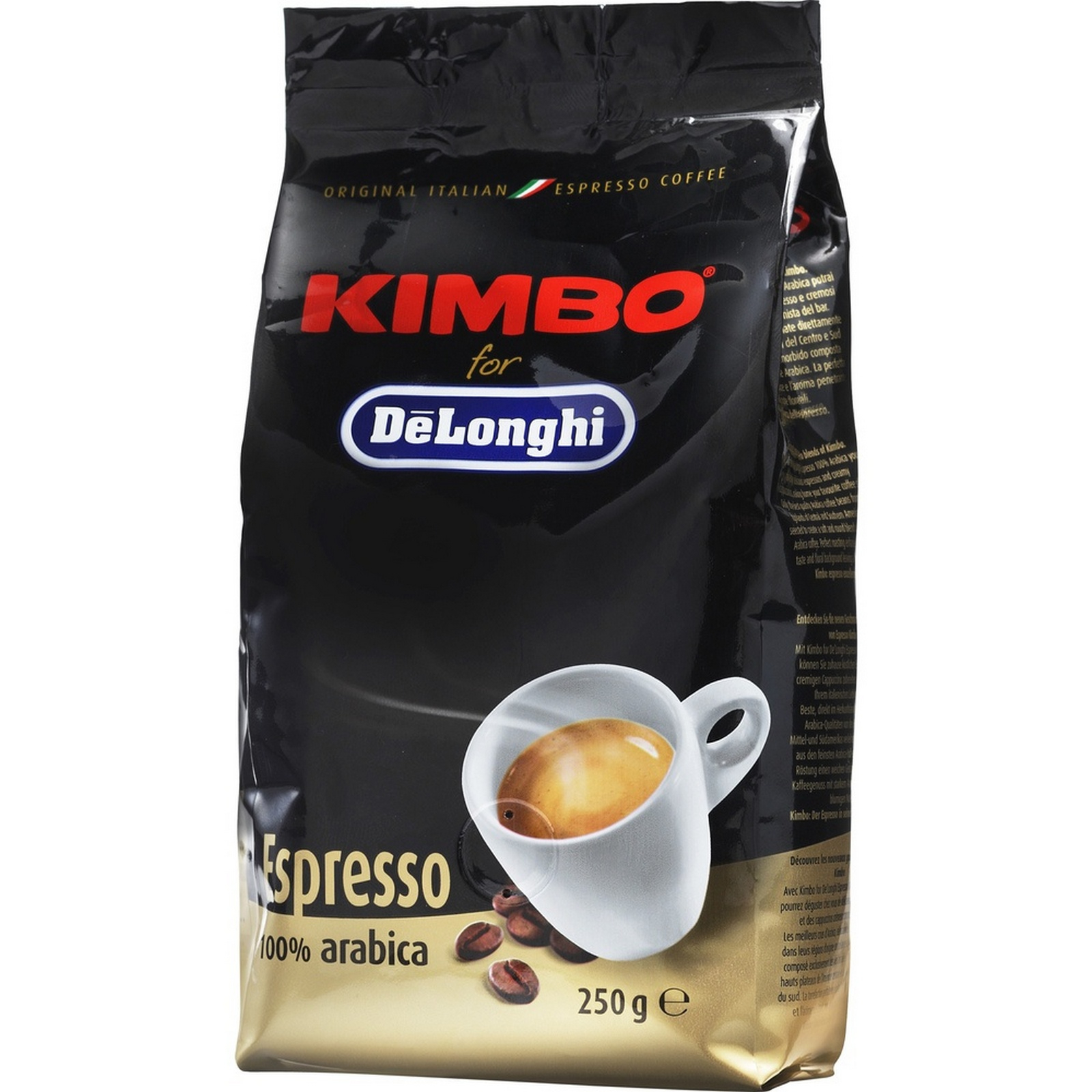 K va DeLONGHI Kimbo Espresso 100 Arabica 250g 119 K