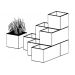 Kv�tin�� SIERRA SQUARE HIGH BETON EFFECT 38,5cm - Kv�tin�� SIERRA SQUARE HIGH BETON EFFECT 38,5cm