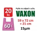 Pytle na odpad Vaxon 60l, 20ks, 15µm, s uchy, fialové - dro49052-xb