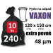 Pytle na odpad Vaxon pevn� 240l, 10ks, 48�m, �ern� - dro53188-xa