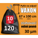 Pytle na odpad Vaxon pevn� 120l, 10ks, 30 �m, stahovac�, �ern� - dro53187-xa